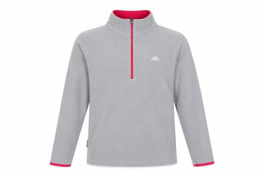 Trespass Girls Grey 11-12 Years Pullover 1/2 Zip Fleece Sweatshirt