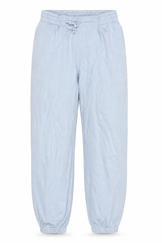 Zara Women Blue L Jogger Sweatpants Cotton Blend Elastic Waist