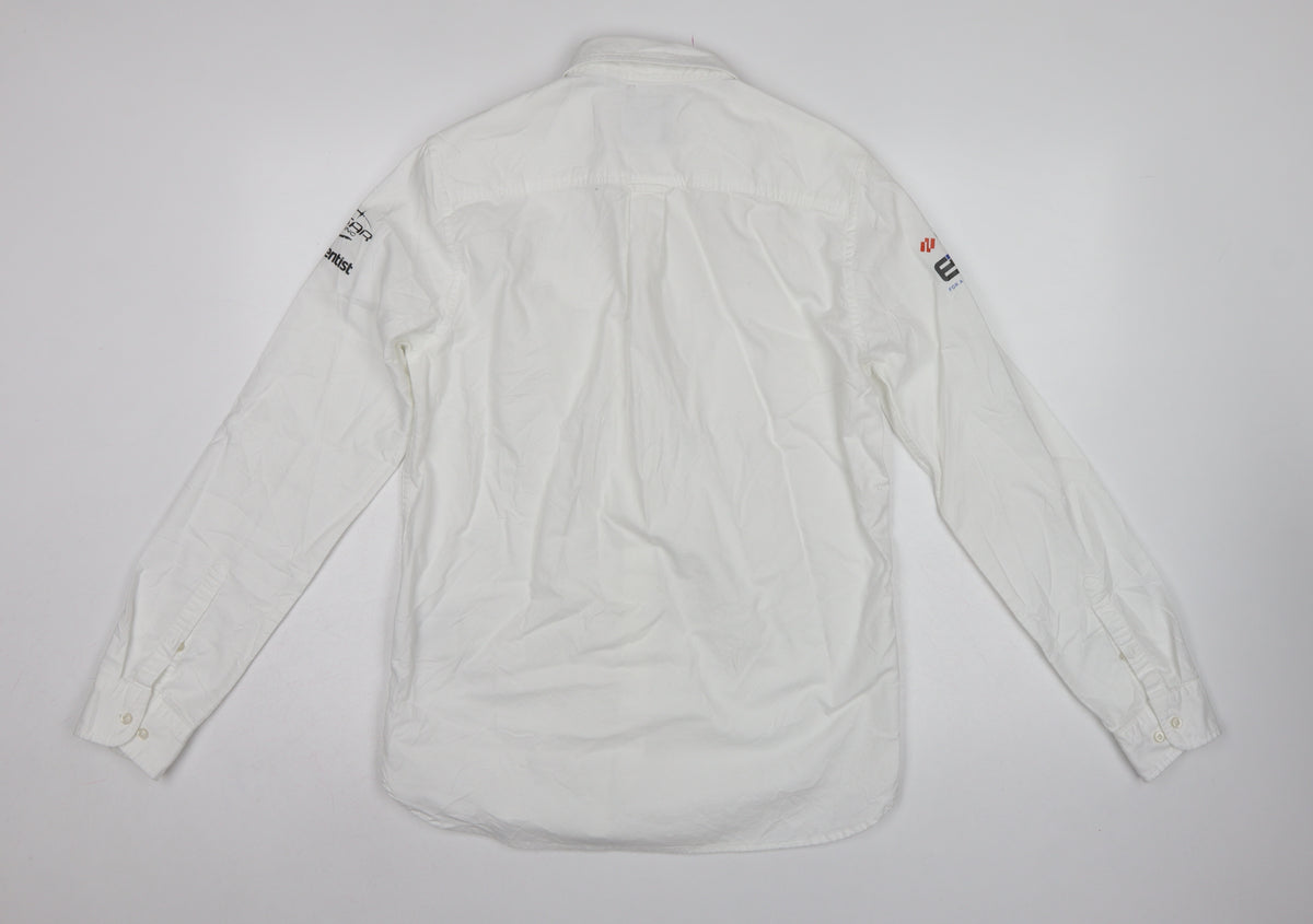 Superdry Men's White S Formula E Racing Logo Button-Up Shirt