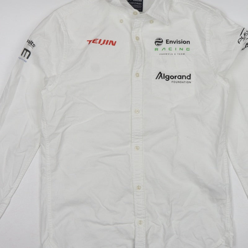 Superdry Men's White S Formula E Racing Logo Button-Up Shirt