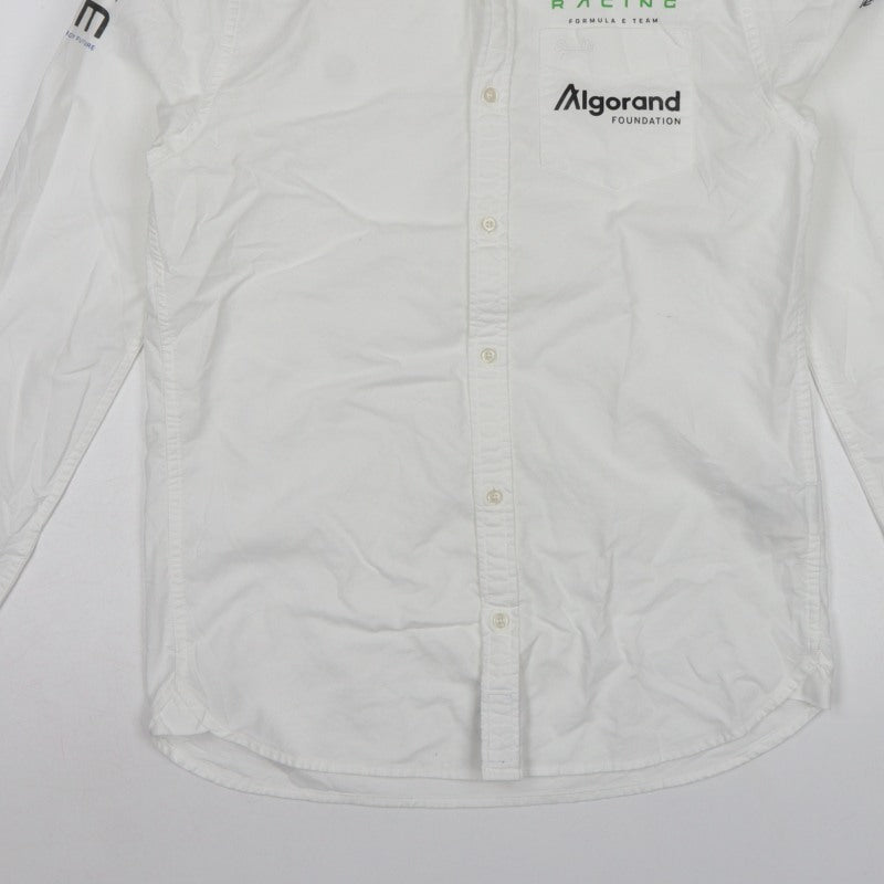 Superdry Men's White S Formula E Racing Logo Button-Up Shirt
