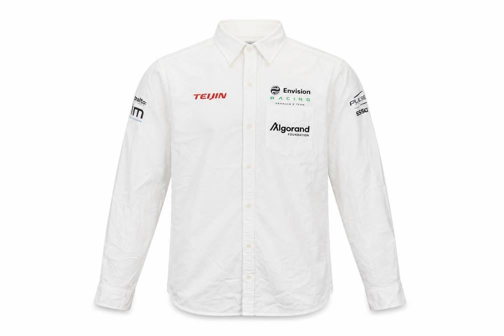 Superdry Men's White S Formula E Racing Logo Button-Up Shirt