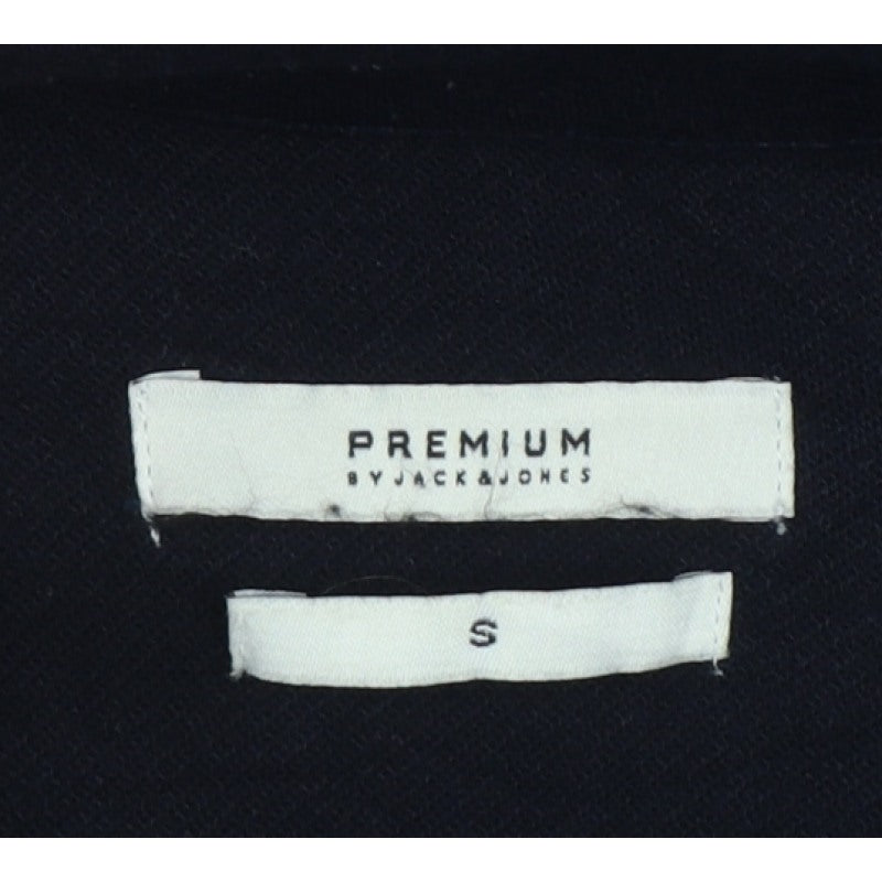 Jack & Jones Premium Men's Black S Trucker Sweat Jacket Button Pockets