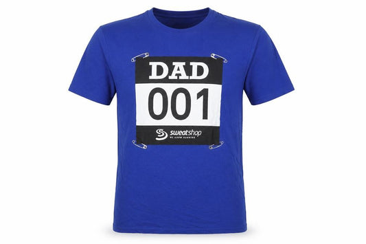 Sweatshop Men's Blue L Slim Fit Dad 001 Cotton Graphic T-Shirt