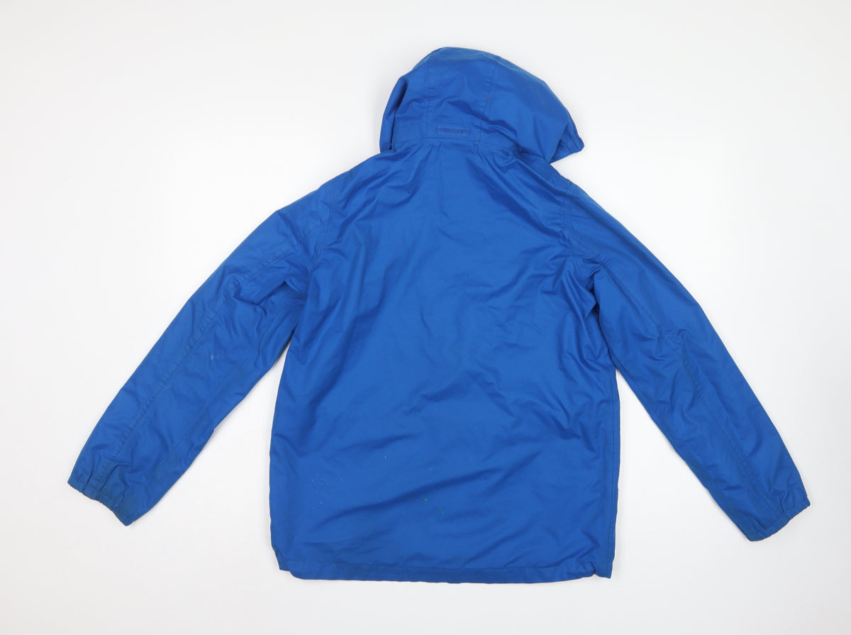Peter Storm Boys Blue 13 Years Hooded Windbreaker Jacket Full Zip