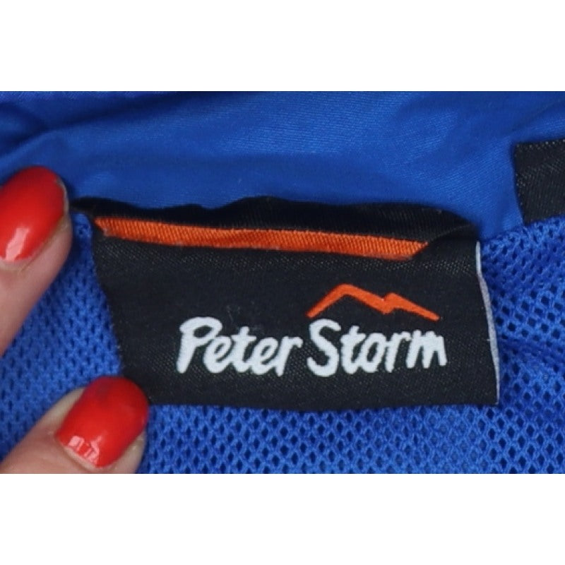 Peter Storm Boys Blue 13 Years Hooded Windbreaker Jacket Full Zip