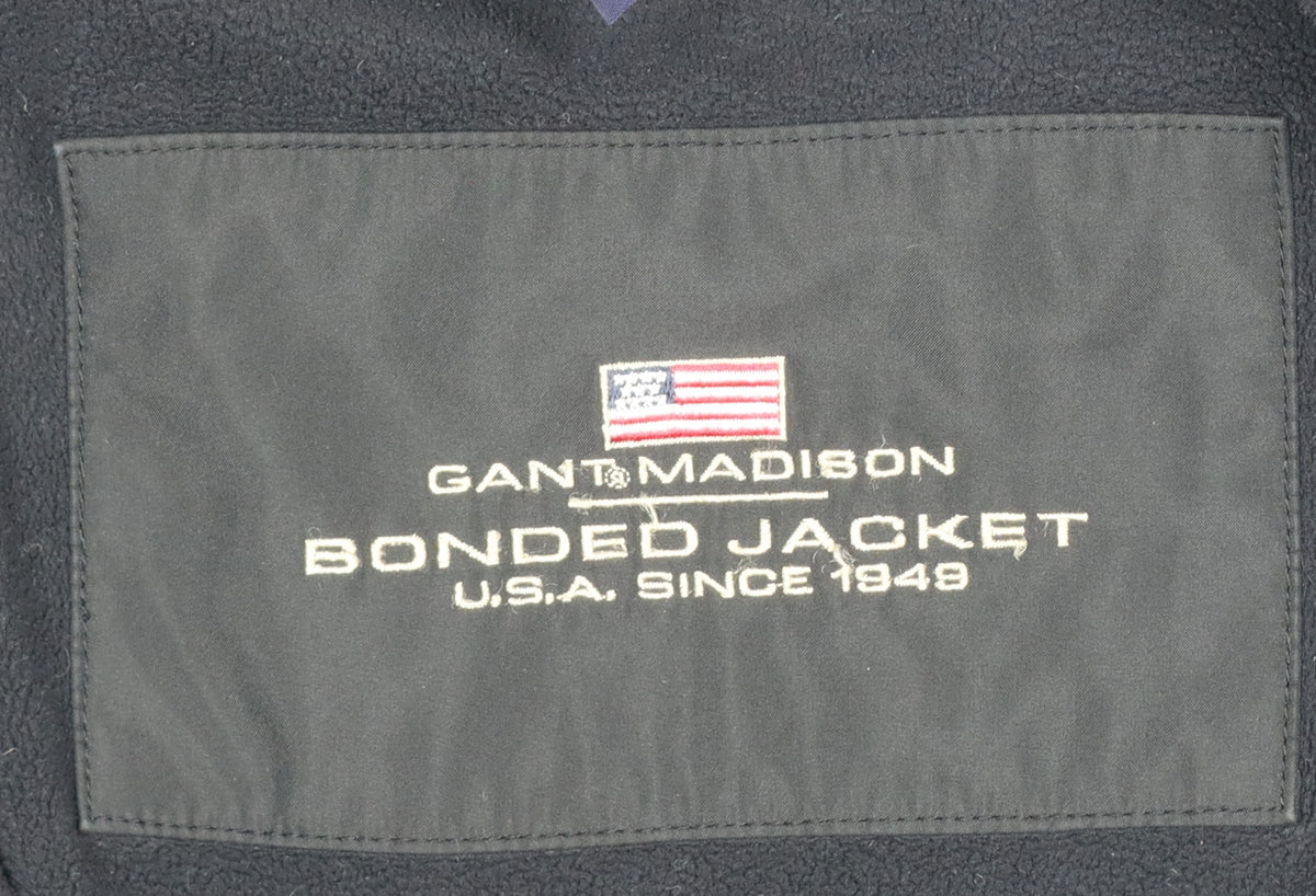 Gant Madison Men's Black L Hooded Bonded Jacket Full Zip