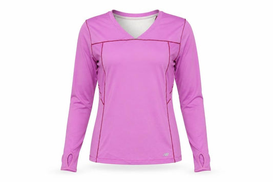 New Balance Women’s Pink S Athletic Mesh Long Sleeve Running Top