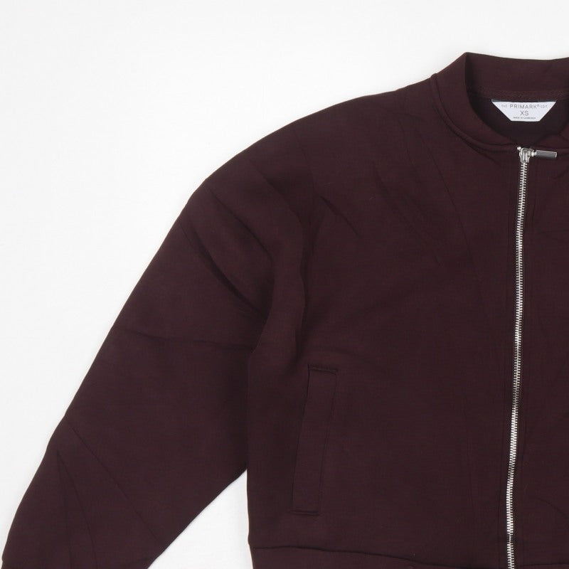 Primark Edit Women’s Brown XS Full Zip Sweatshirt Jacket Pockets