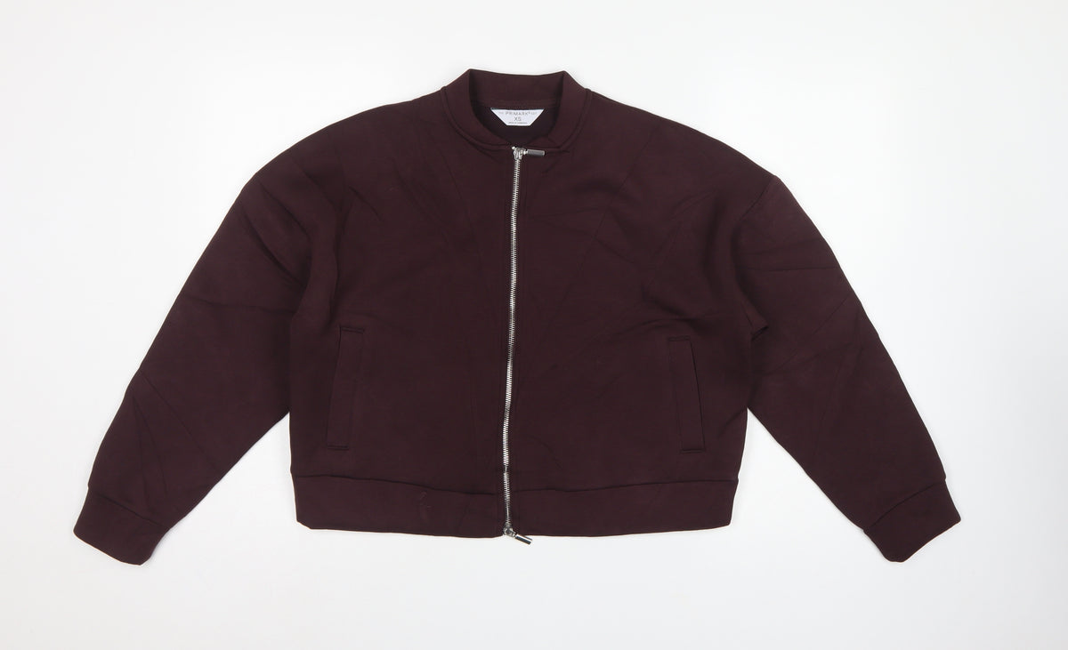 Primark Edit Women’s Brown XS Full Zip Sweatshirt Jacket Pockets
