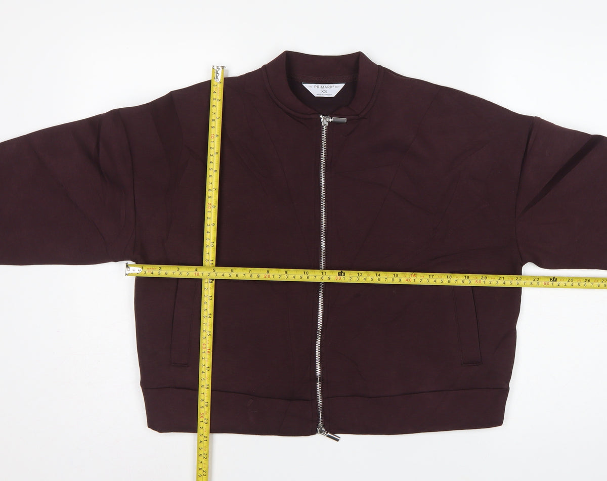 Primark Edit Women’s Brown XS Full Zip Sweatshirt Jacket Pockets