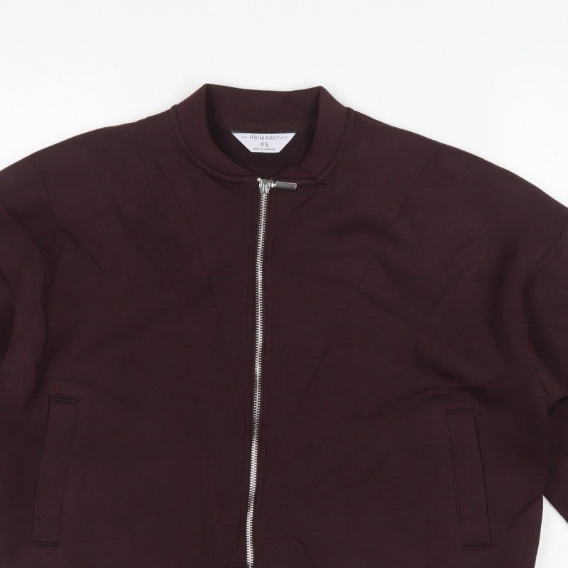 Primark Edit Women’s Brown XS Full Zip Sweatshirt Jacket Pockets