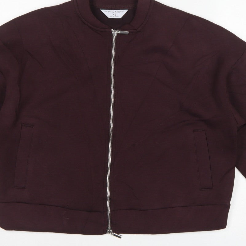 Primark Edit Women’s Brown XS Full Zip Sweatshirt Jacket Pockets