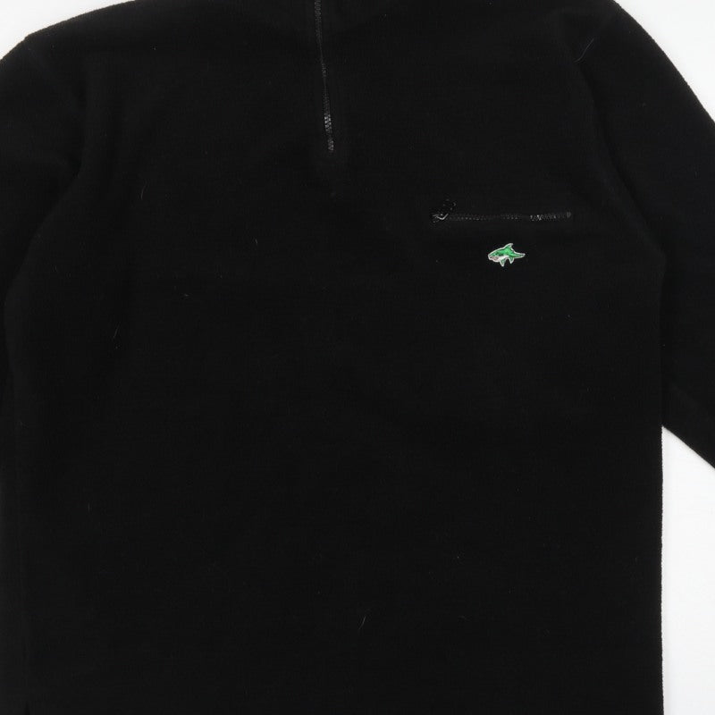 Leshark Men's Black L 1/4 Zip Fleece Pullover Sweatshirt