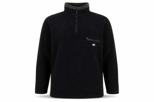 Leshark Men's Black L 1/4 Zip Fleece Pullover Sweatshirt