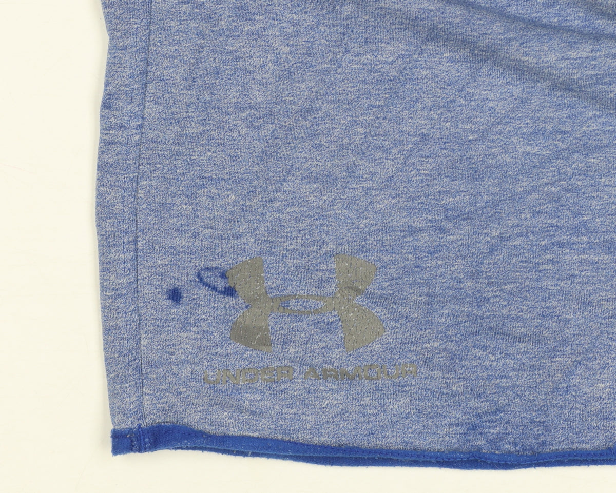 Under Armour Men's Blue L Loose Sweat Shorts Drawstring Pockets