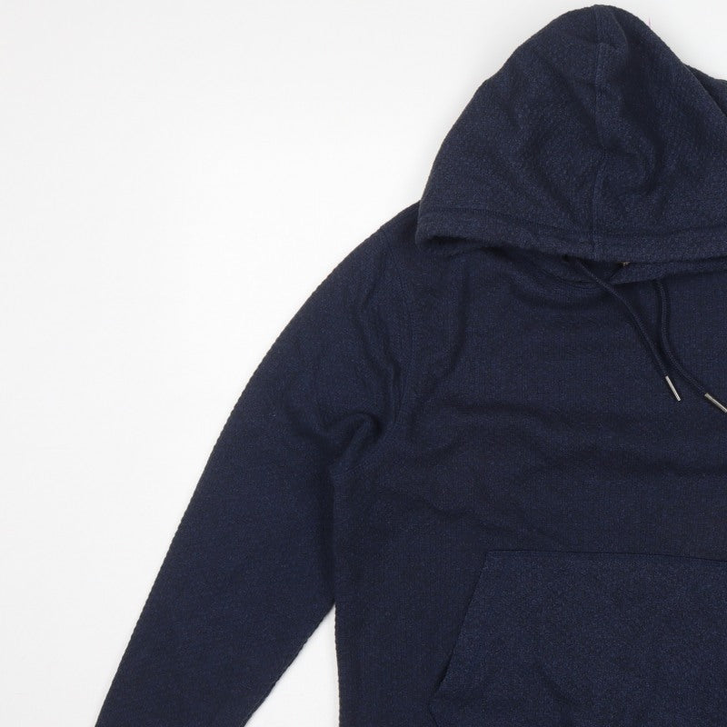 Next Men’s Navy Blue M Pullover Hoodie Drawstring Kangaroo Pocket