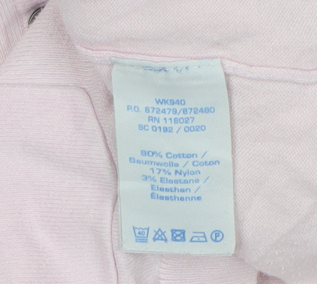 Boden Women Pink UK 2 Button Front Knit Cardigan with Pockets