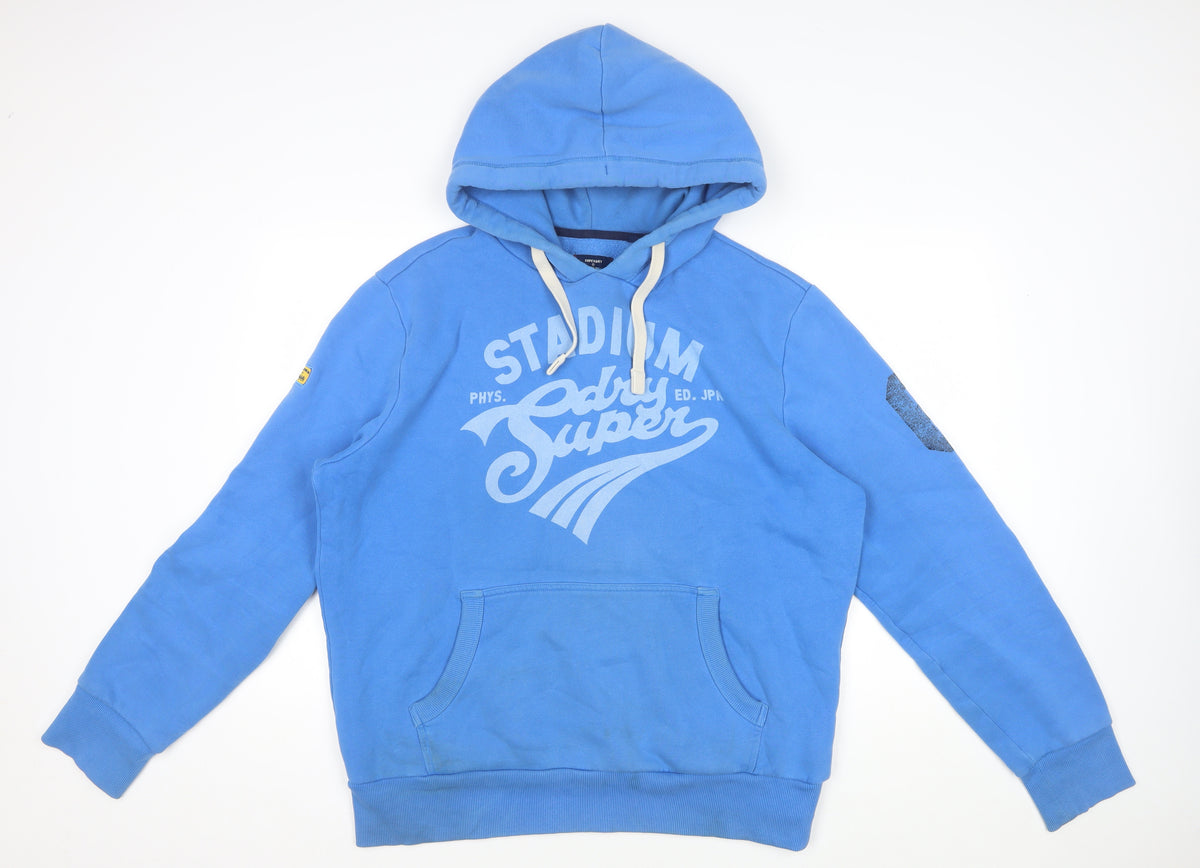 Superdry Men's Blue 2XL Pullover Graphic Stadium Hoodie