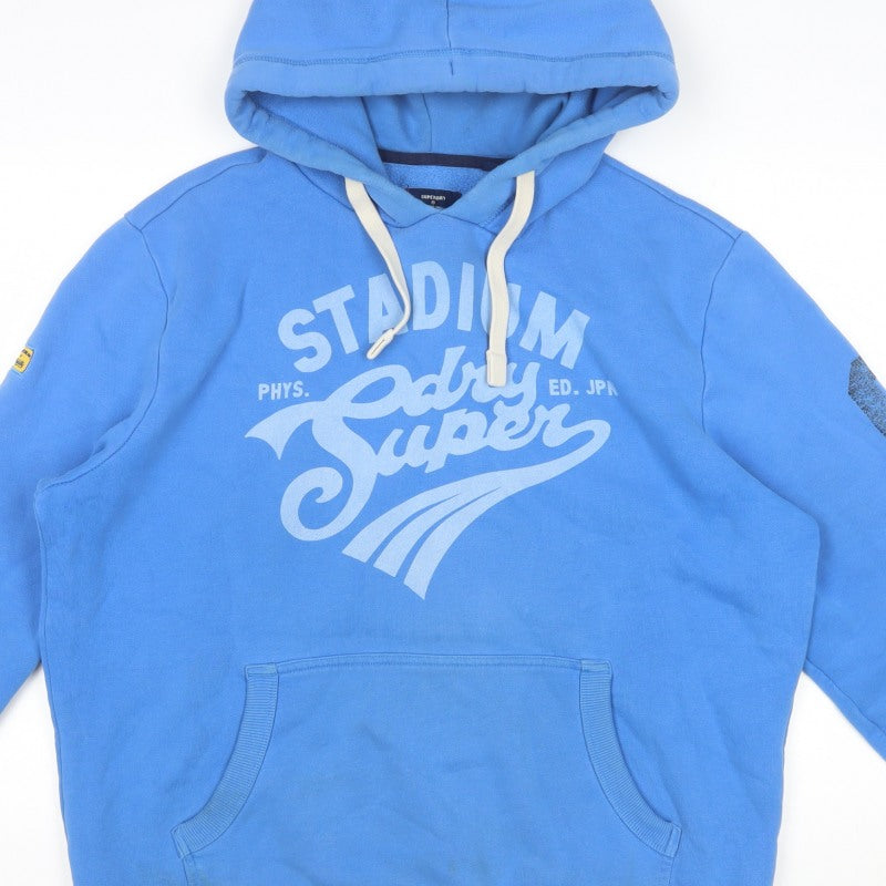 Superdry Men's Blue 2XL Pullover Graphic Stadium Hoodie