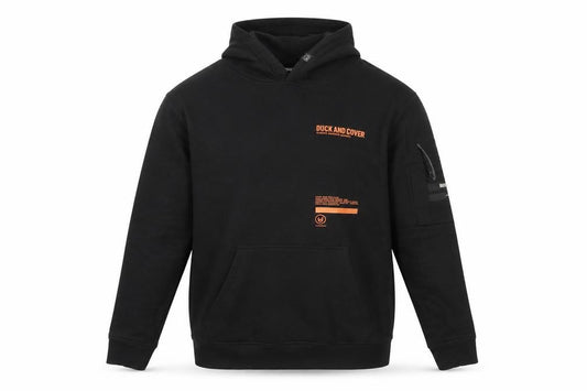 Duck and Cover Men’s Black M Pullover Hoodie Logo Fleece