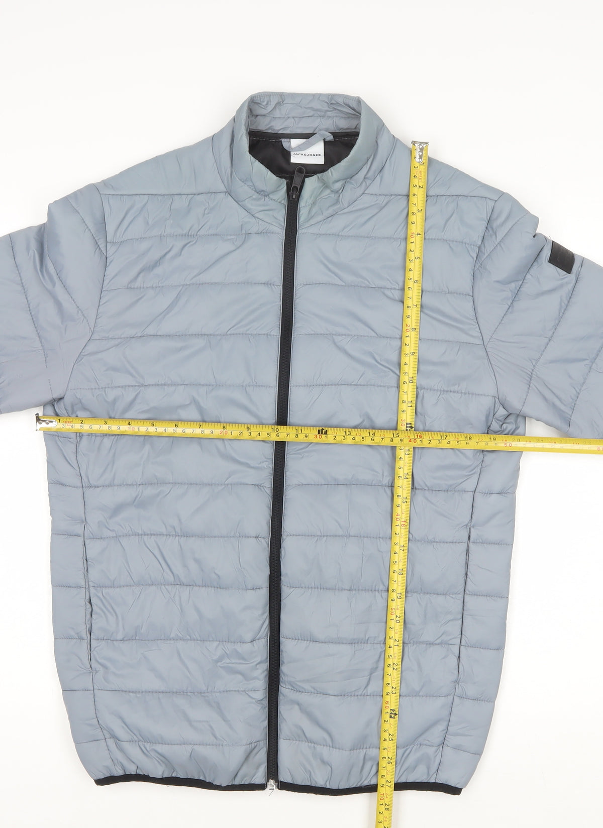 Jack & Jones Men’s Blue S Puffer Jacket Quilted Full Zip