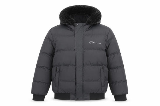 Closure London Men’s Black M Hooded Faux Fur Puffer Jacket