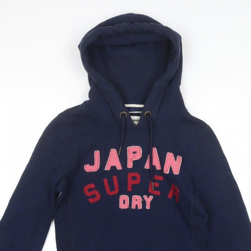 Superdry Women’s Blue Medium Japan Spirit Logo Pullover Hoodie