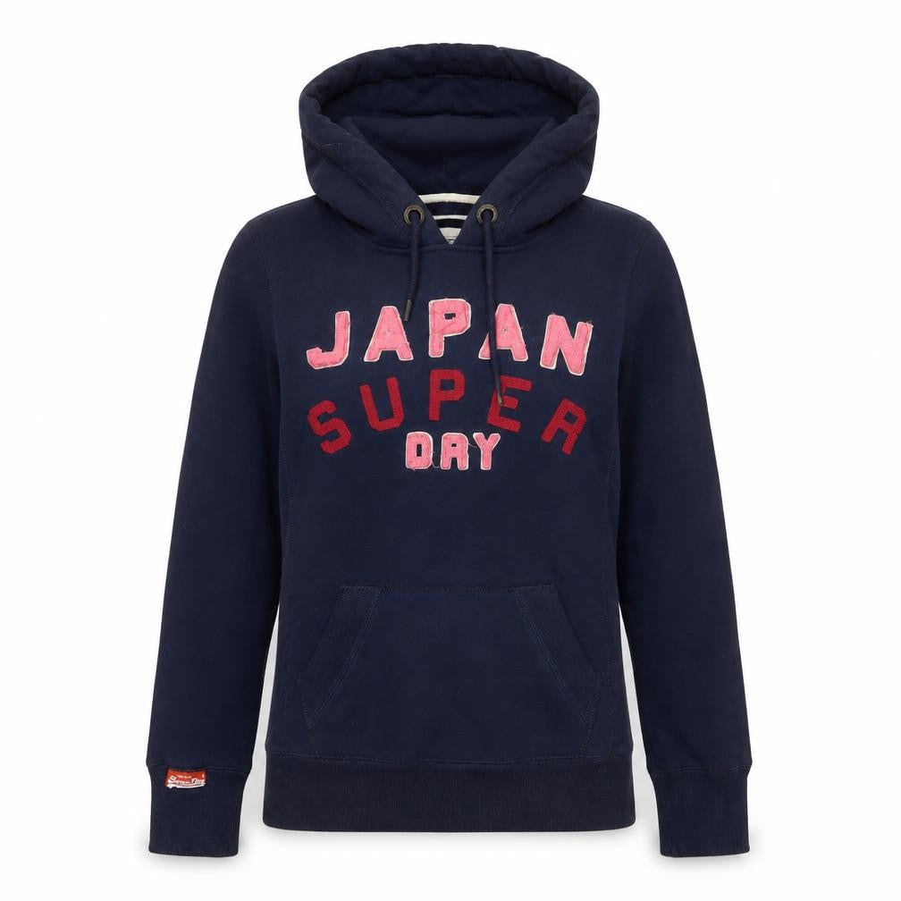 Superdry Women’s Blue Medium Japan Spirit Logo Pullover Hoodie