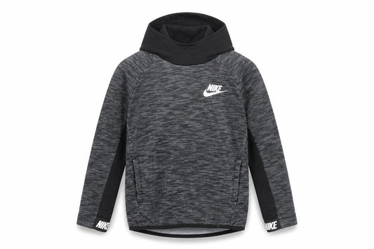 Nike Boys Grey Marl Hoodie 10-11 Years Pullover Logo Sportswear