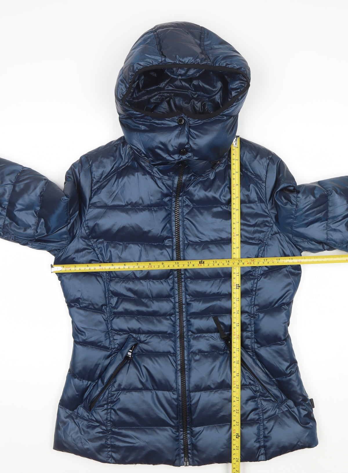 Andrew Marc Women’s Blue Small Hooded Down Puffer Jacket