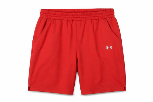 Under Armour Men’s Red M Athletic Training Shorts Elastic Waist Pockets