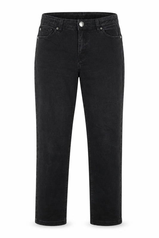 Miss Forty Women’s Black UK 14 Slim Mid Rise Straight Jeans