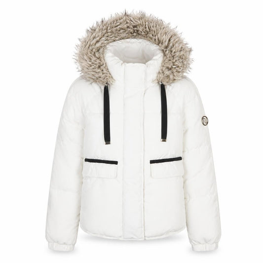 River Island Women White UK 6 Faux Fur Hood Puffer Jacket