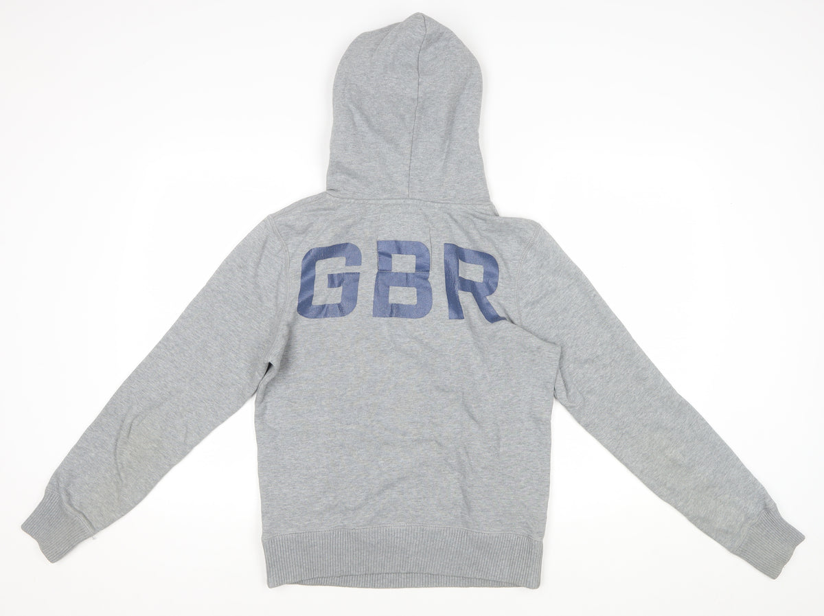 Jack Wills Women Grey Size 8 Pullover Hoodie JW12 Logo Cotton