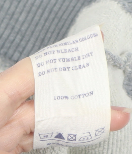 Jack Wills Women Grey Size 8 Pullover Hoodie JW12 Logo Cotton