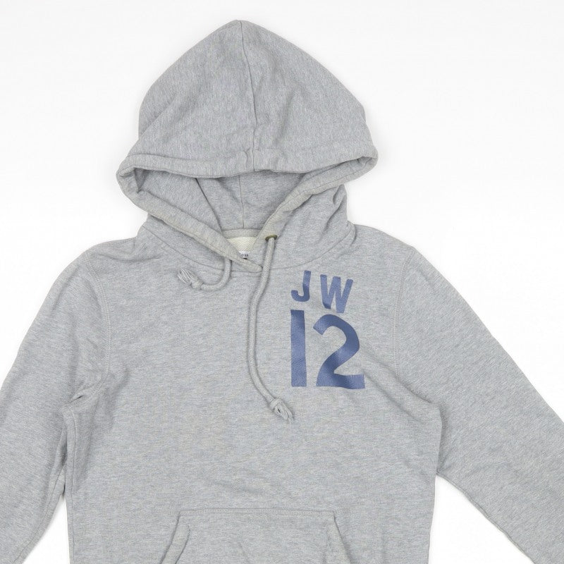 Jack Wills Women Grey Size 8 Pullover Hoodie JW12 Logo Cotton