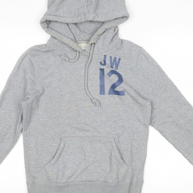 Jack Wills Women Grey Size 8 Pullover Hoodie JW12 Logo Cotton