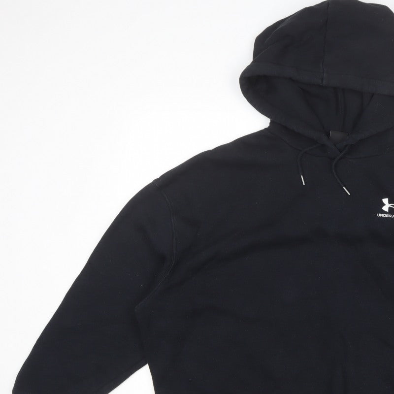 Under Armour Men's Black L Basic Hooded Jacket Logo Sports