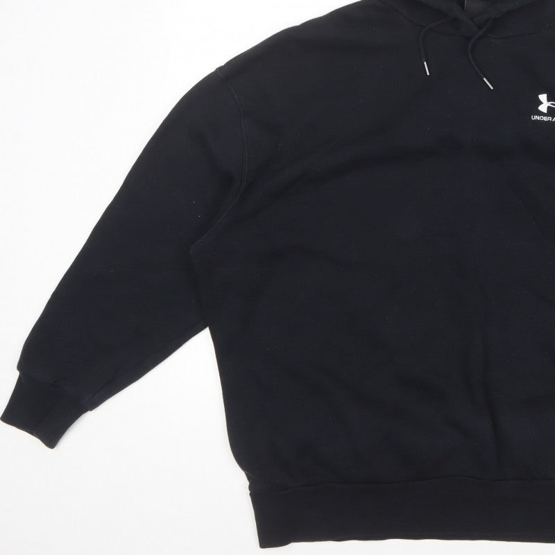 Under Armour Men's Black L Basic Hooded Jacket Logo Sports