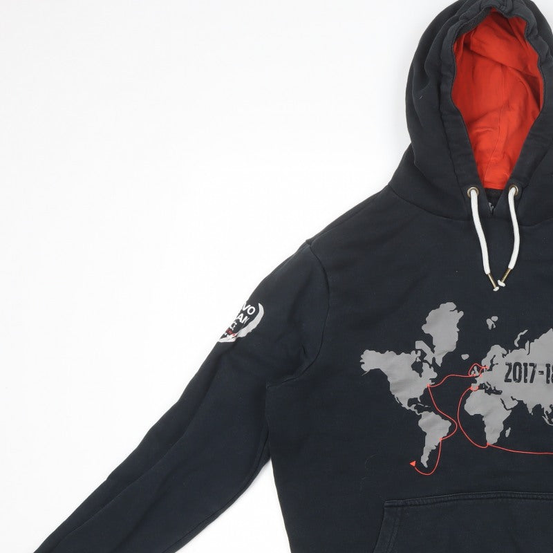 Musto Men’s Black Small Pullover Hoodie World Map Graphic