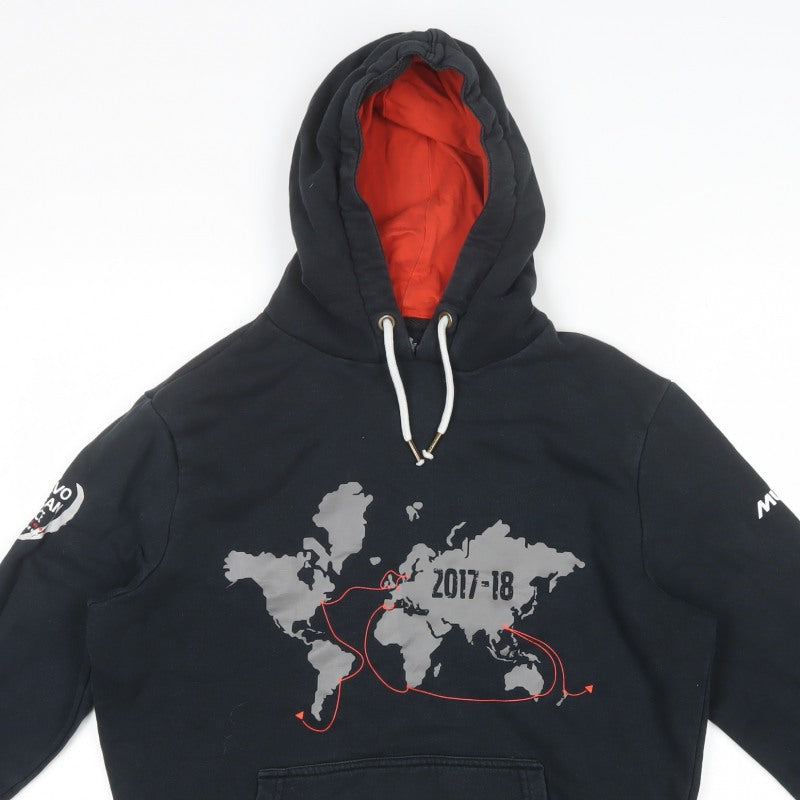 Musto Men’s Black Small Pullover Hoodie World Map Graphic