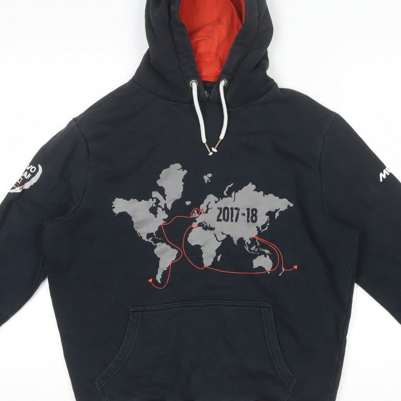 Musto Men’s Black Small Pullover Hoodie World Map Graphic