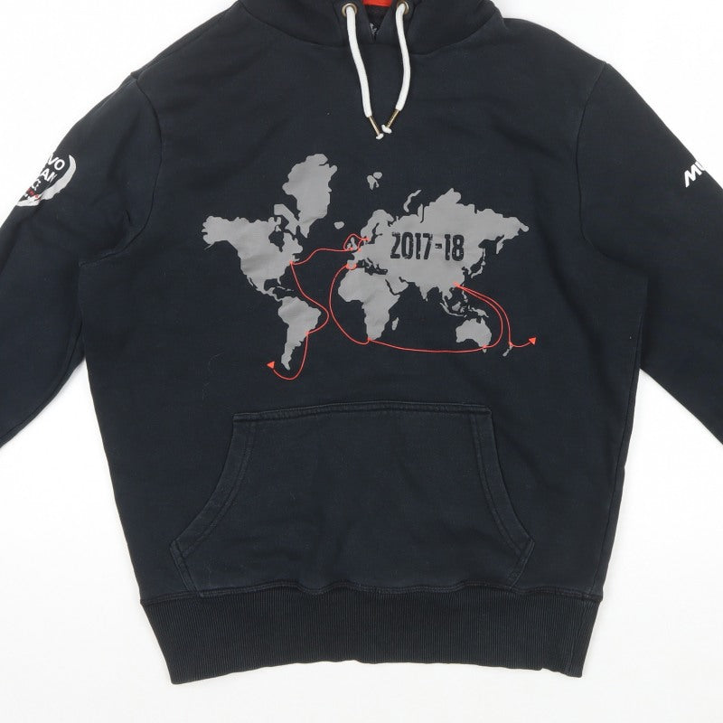 Musto Men’s Black Small Pullover Hoodie World Map Graphic