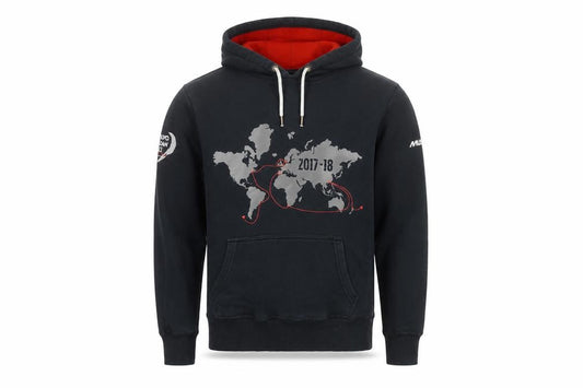 Musto Men’s Black Small Pullover Hoodie World Map Graphic