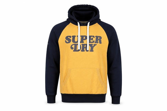 Superdry Men's Orange Black S Pullover Graphic Logo Hoodie