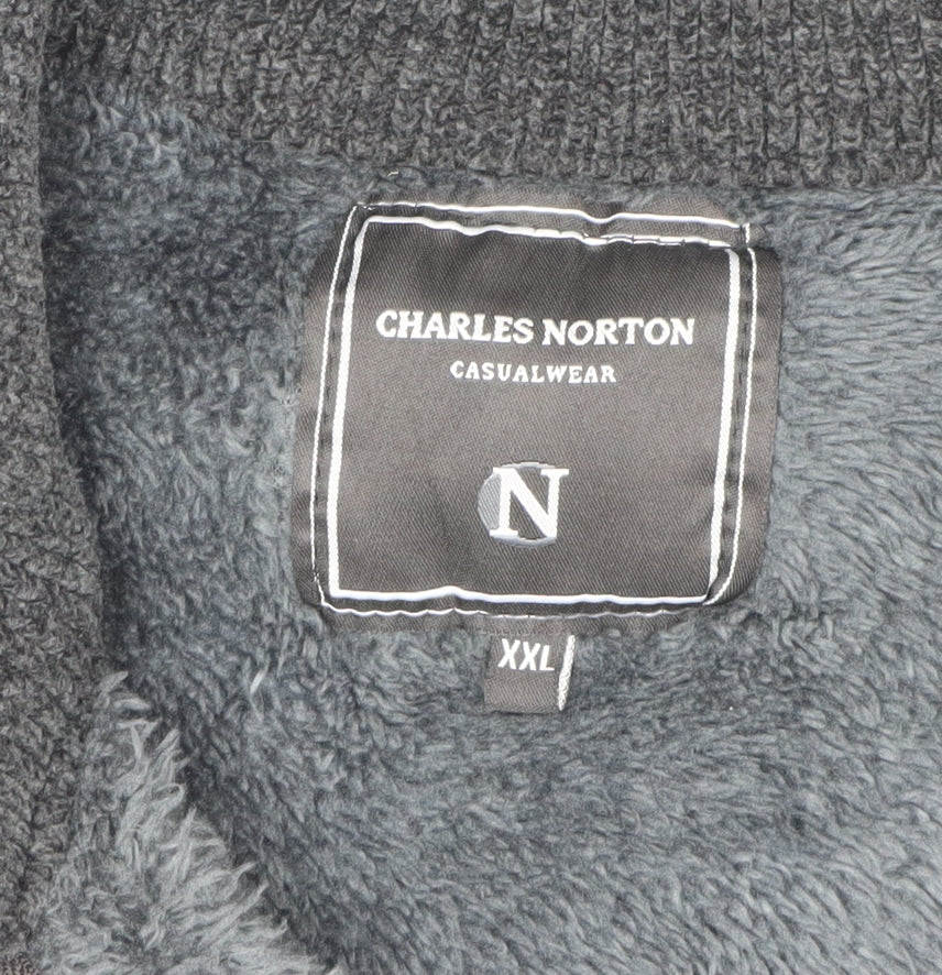 Charles Norton Men’s Black 2XL Fleece Full Zip Jacket