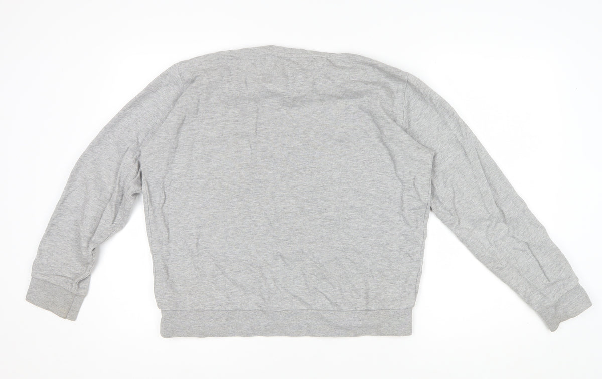 Lee Men’s Grey Logo Fleece Sweatshirt Regular Fit Size M