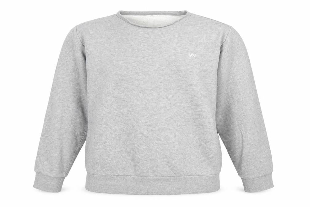 Lee Men’s Grey Logo Fleece Sweatshirt Regular Fit Size M