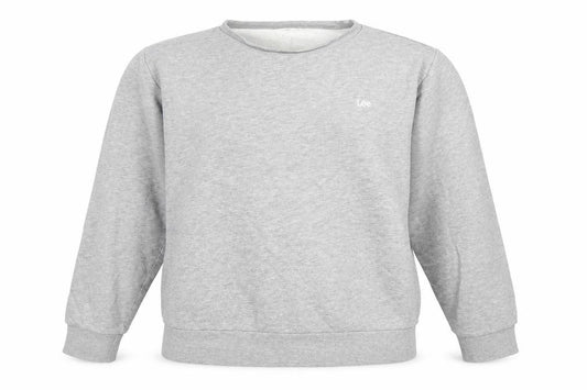 Lee Men’s Grey Logo Fleece Sweatshirt Regular Fit Size M